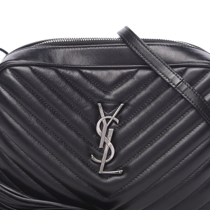 Saint Laurent Calfskin Matelasse Monogram Lou Camera Bag Black 9 of 9