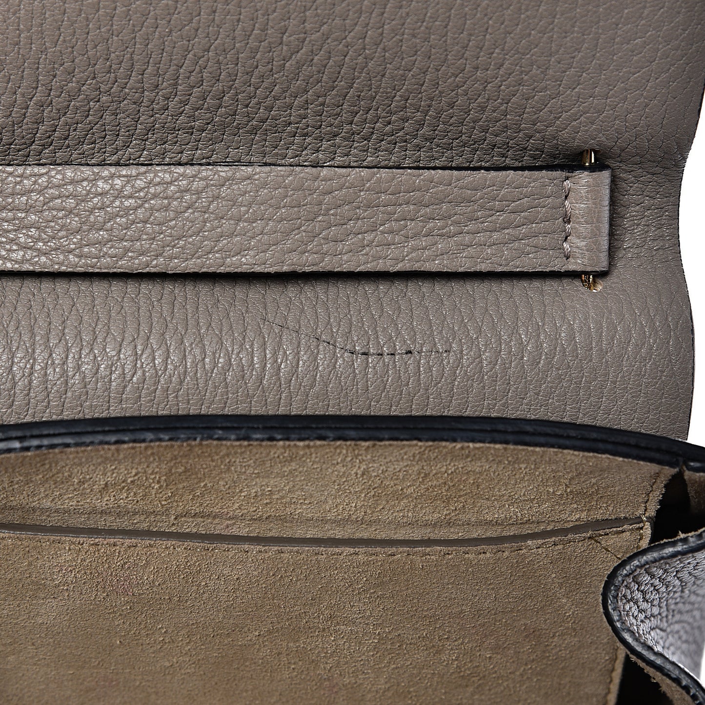 Grained Lambskin Mini Drew Shoulder Bag Motty Grey