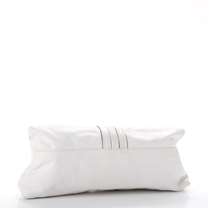 Gucci Calfskin Bamboo Croisette Clutch White 3 of 17