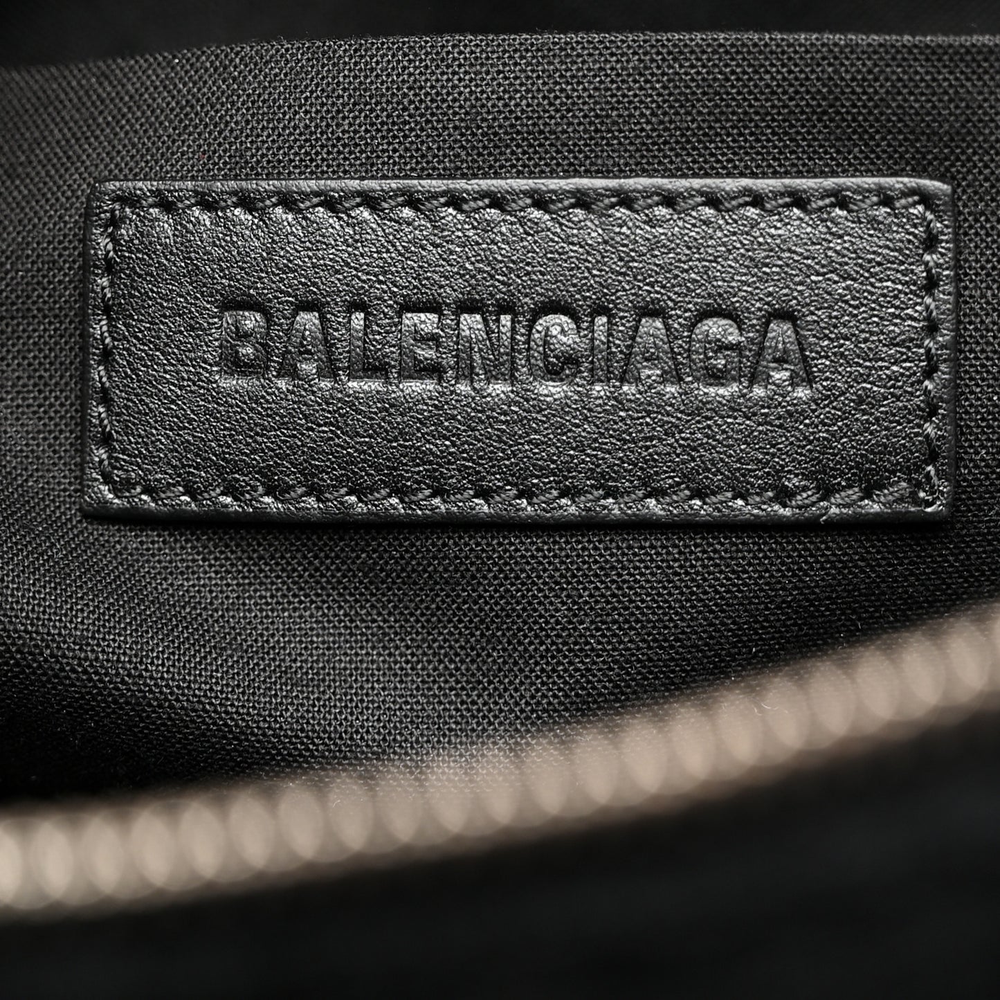Sponge Fabric BB Monogram Medium Jumbo Pouch Black