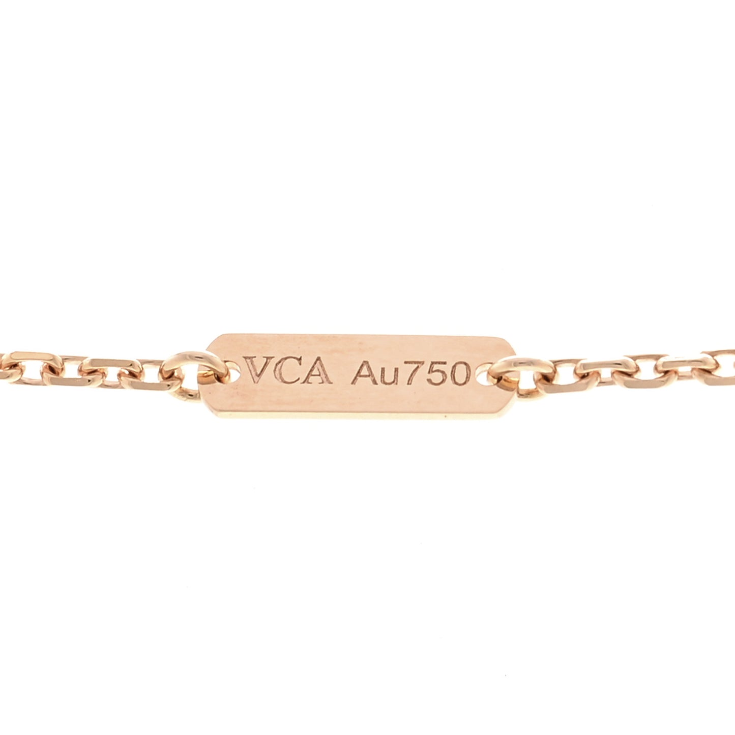 18K Yellow Gold Mother of Pearl Sweet Alhambra Pendant Necklace