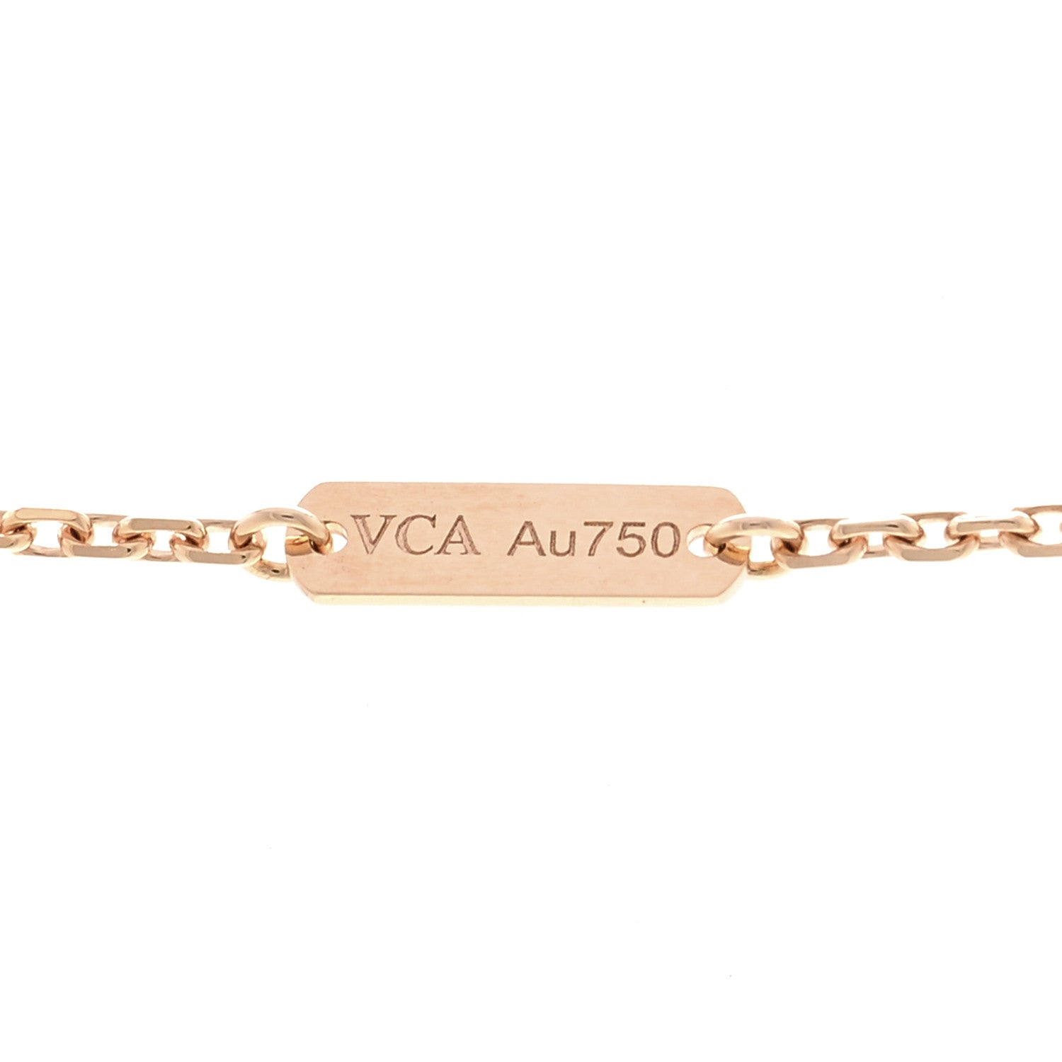 Van Cleef & Arpels 18K Yellow Gold Mother of Pearl Sweet Alhambra Pendant Necklace 5 of 6
