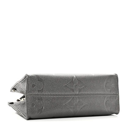 Louis Vuitton Metallic Empreinte Monogram Giant Onthego PM Gun Metal 4 of 9