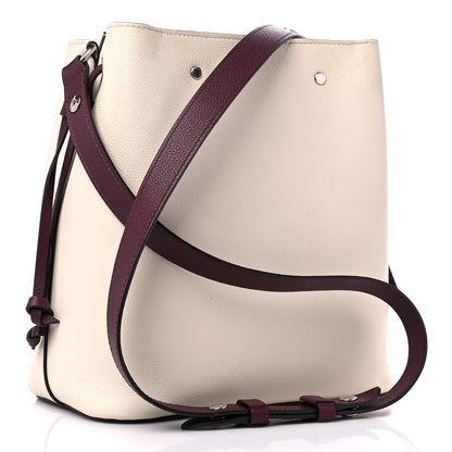 Louis Vuitton Calfskin Lockme Bucket Soie Quartz Calla 3 of 11