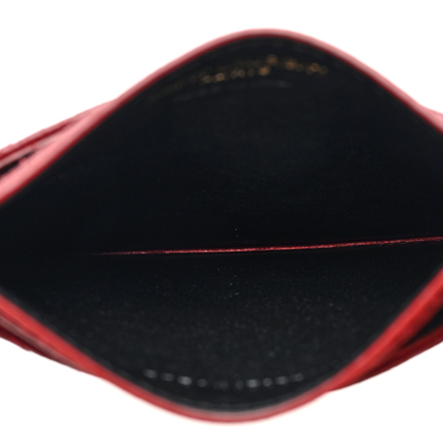 Saint Laurent Grain De Poudre Matelasse Chevron Monogram Credit Card Case Palissandre 5 of 6