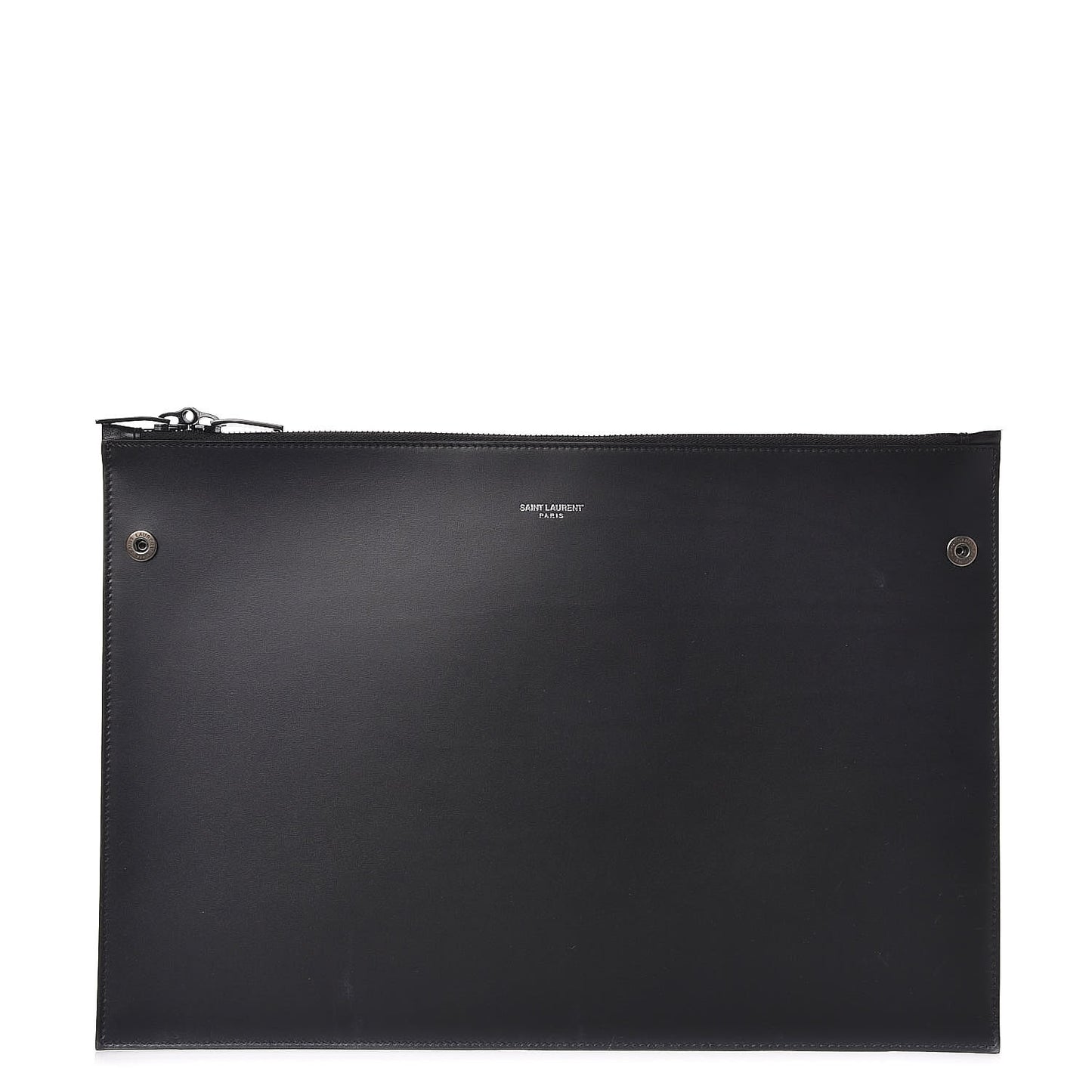 Coated Canvas Zip Pouch Black