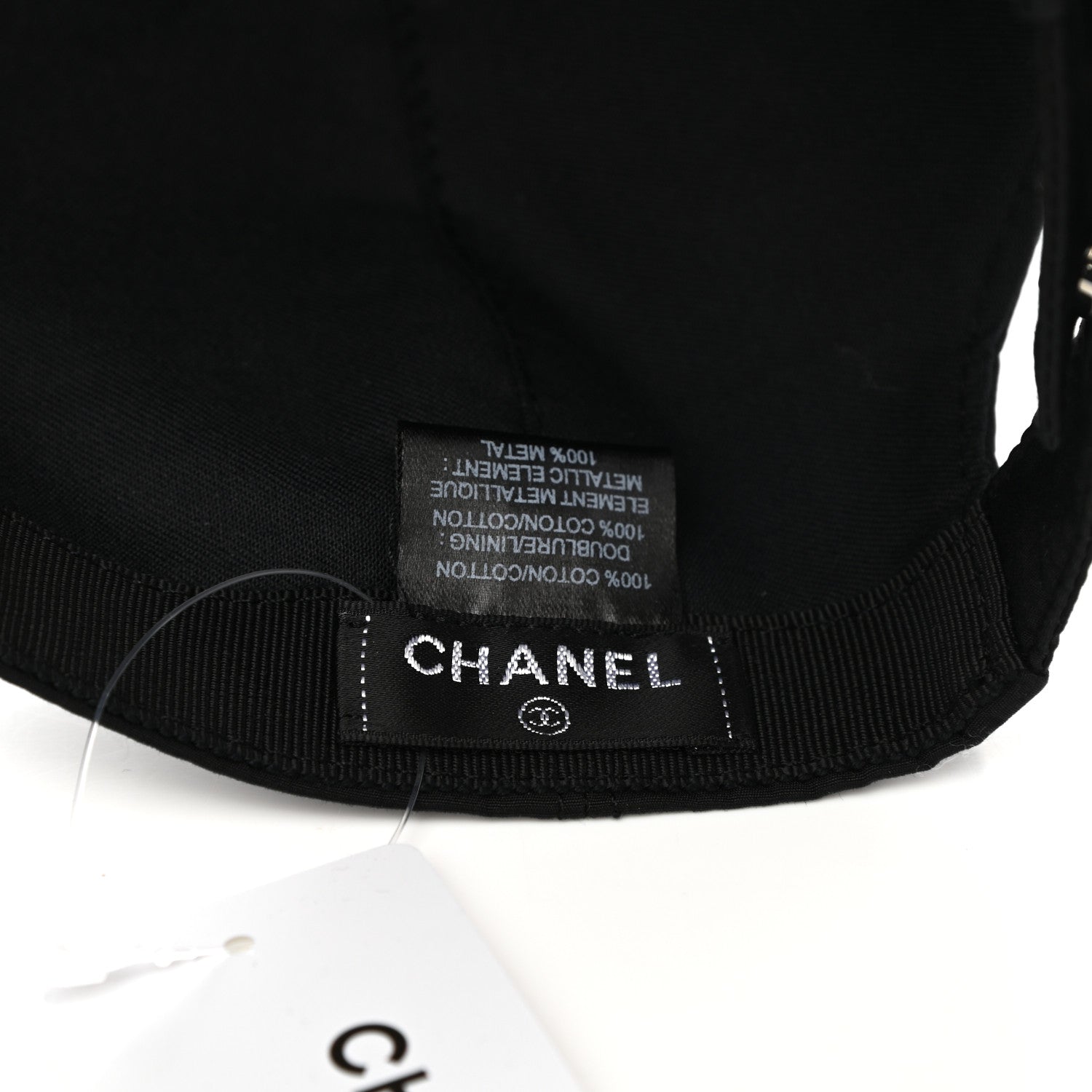 Chanel Cotton CC Cap Hat Black 8 of 8