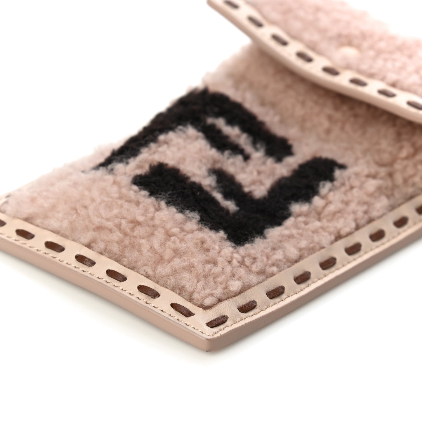 Shearling Nappa Vitello Liberty FF Fendi O’Lock Clip Smartphone Pocket Pink