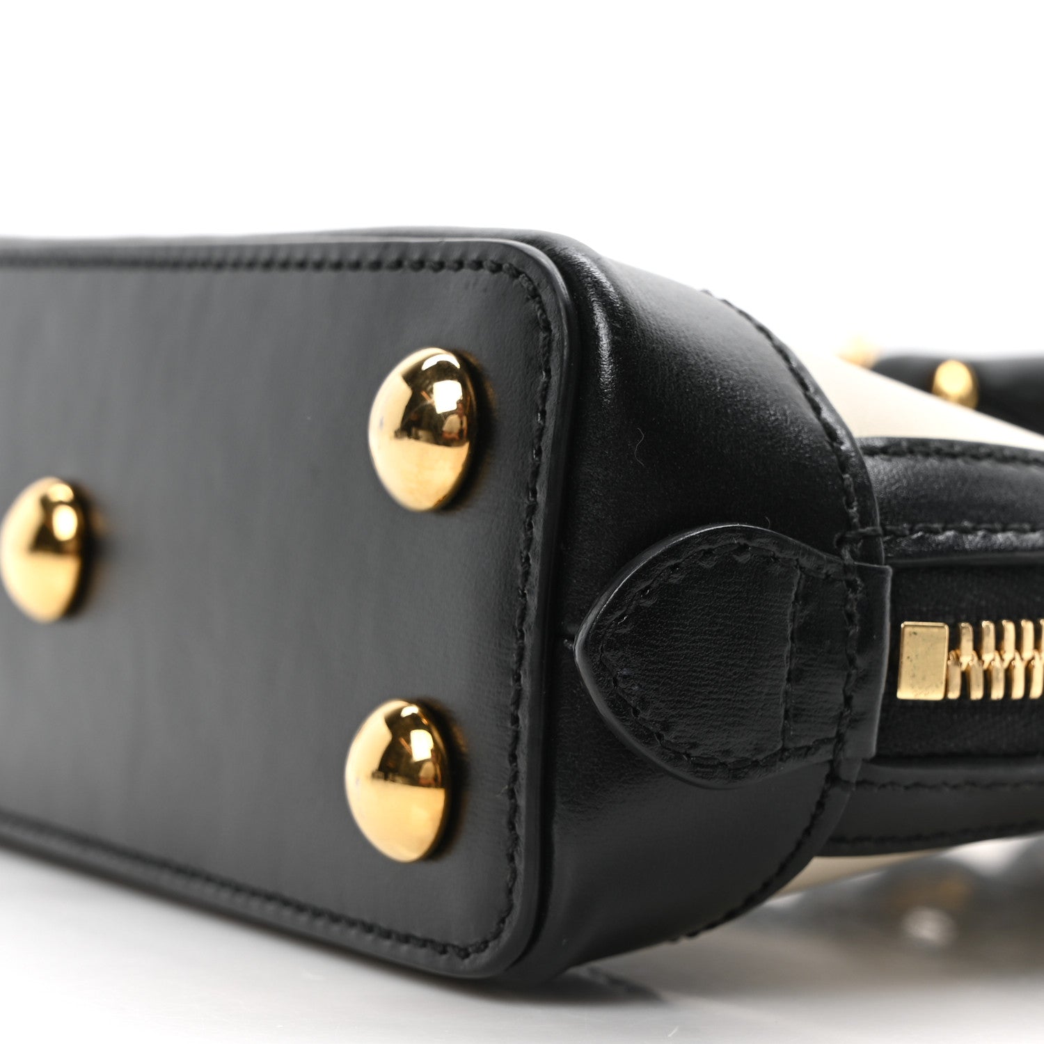 Gucci Boarded Plutone Calfskin Bi-Color Mini Horsebit 1955 Top Handle Bag Mystic White Black 10 of 10