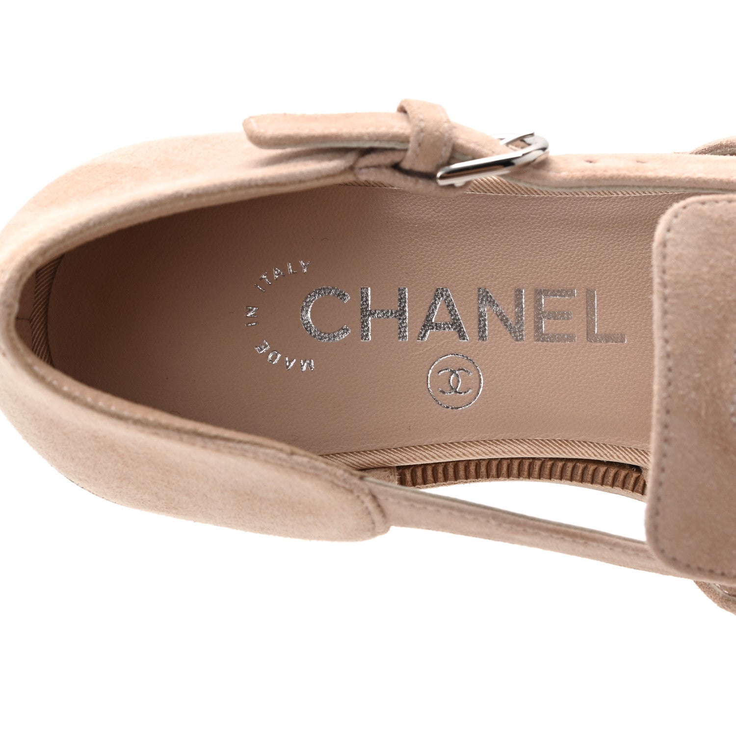 Chanel Suede Grosgrain Caged CC Sandals 37 Pink 7 of 10