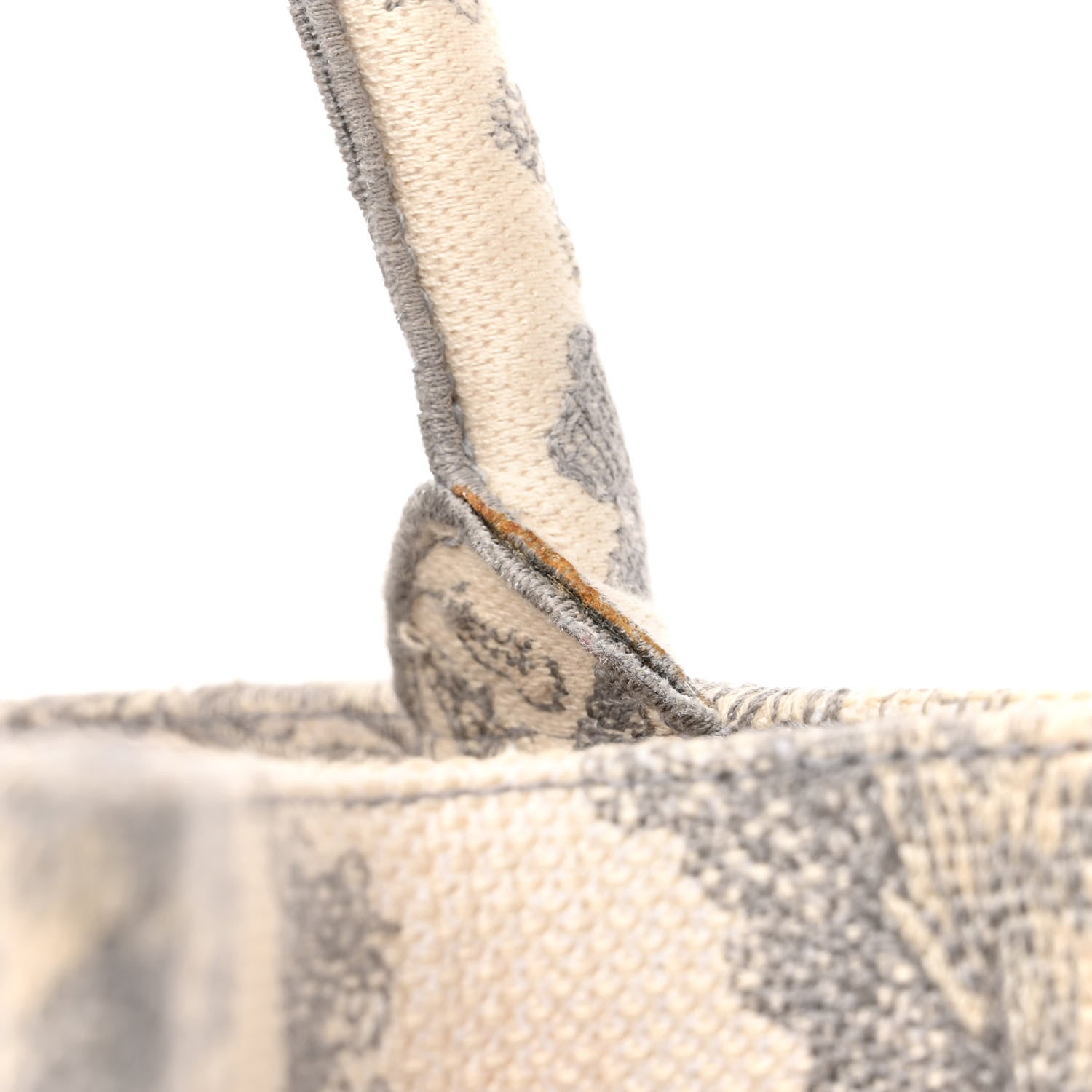 Christian Dior Canvas Embroidered Medium Dioriviera Toile De Jouy Book Tote Gray 13 of 14