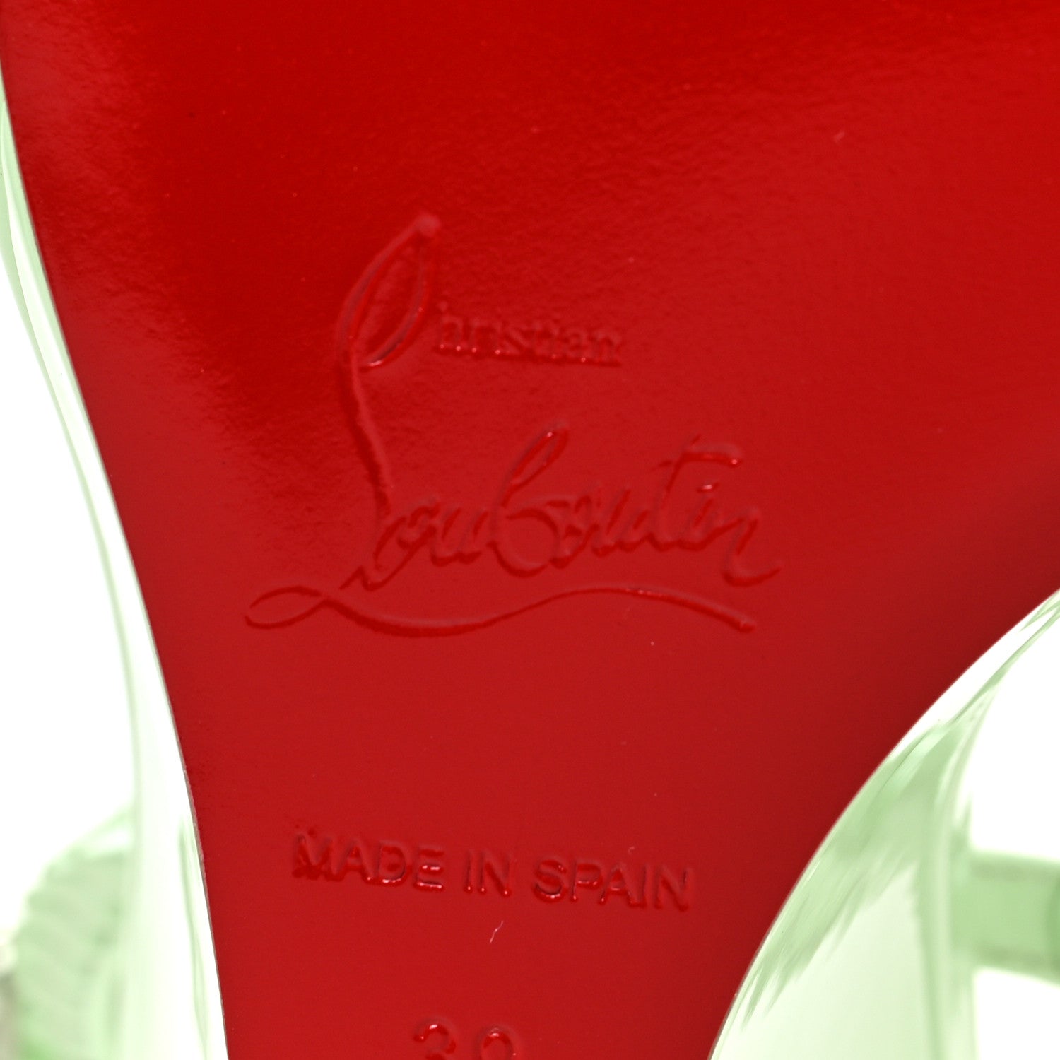 Christian Louboutin Patent Calfskin So Me Spike 85 Wedge Sandals 39 Studio Green 6 of 8