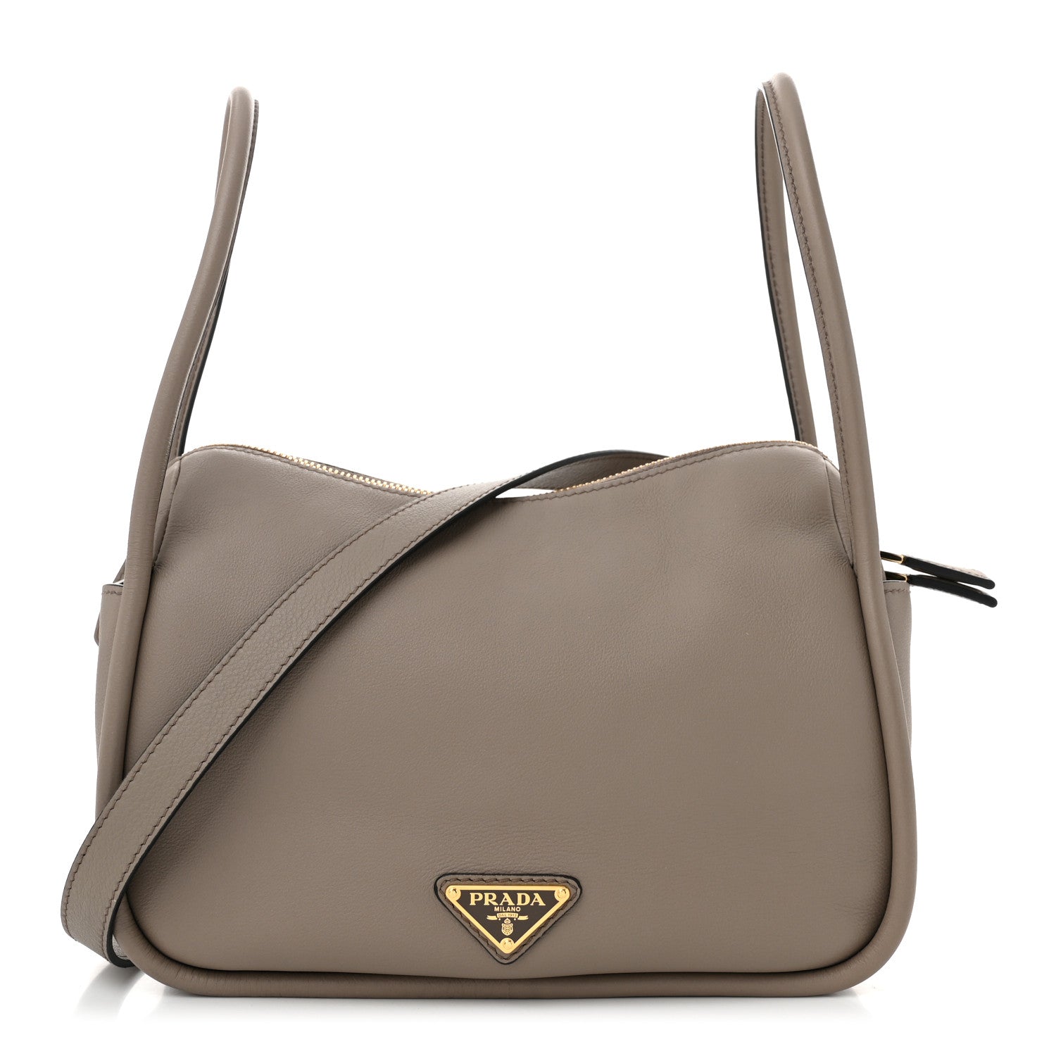 Prada Soft Calfskin Darling Shoulder Bag Argilla 1 of 9