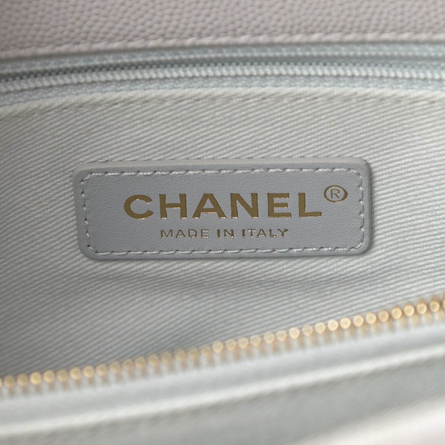 Caviar Quilted Small Coco Handle Flap Light Grey