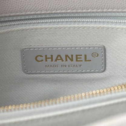 Chanel Caviar Quilted Small Coco Handle Flap Light Grey 6 of 11