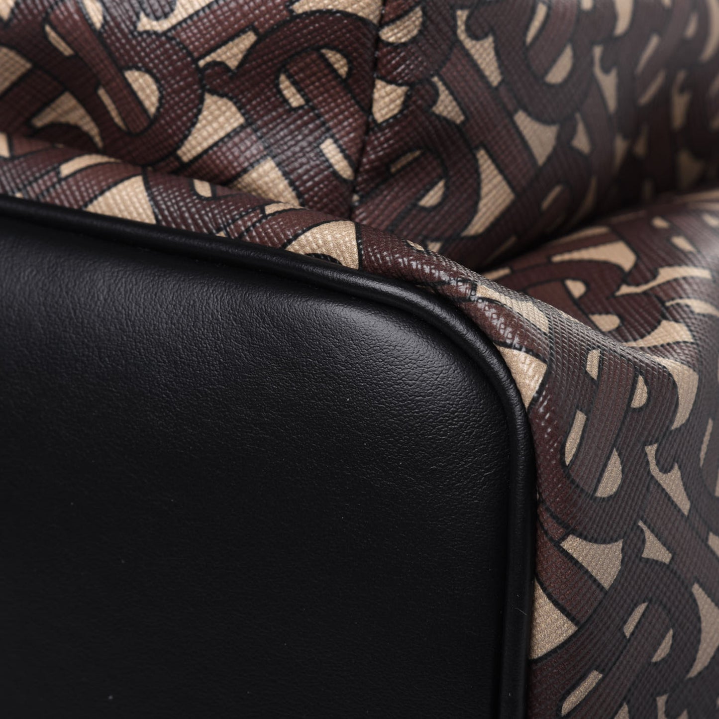 E-Canvas Monogram Stripe Backpack Bridle Brown