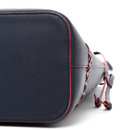 Louis Vuitton Soft Calfskin Braided Lockme Bucket Marine Rouge 10 of 11