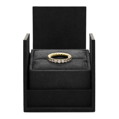 David Yurman 18K Yellow Gold Diamond 3.6mm Eden Eternity Wedding Band Ring 54 6.75 5 of 5