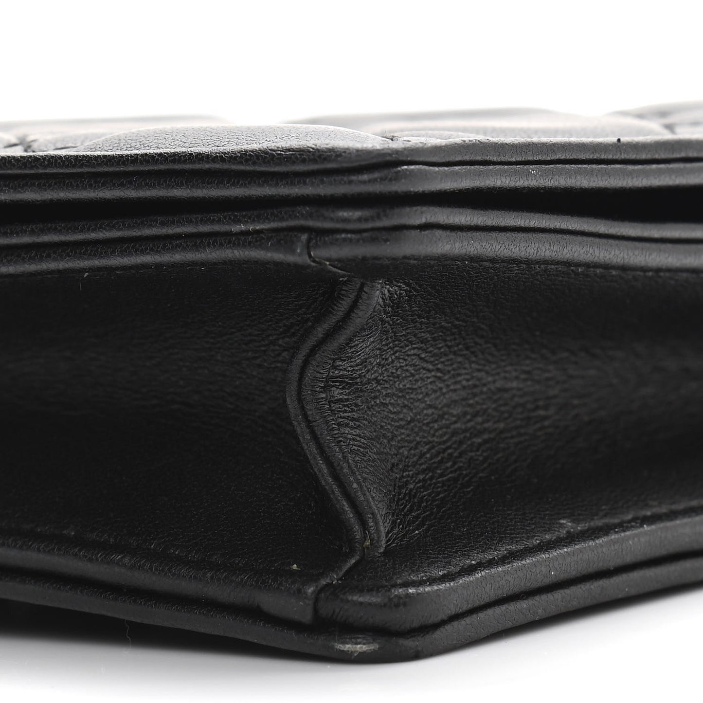 Lambskin Cannage Lady Dior Chain Wallet Black