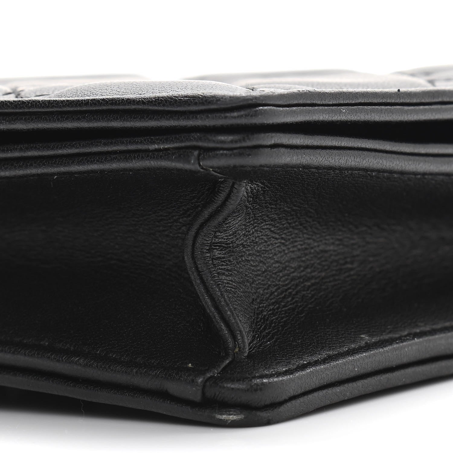 Christian Dior Lambskin Cannage Lady Dior Chain Wallet Black 11 of 12