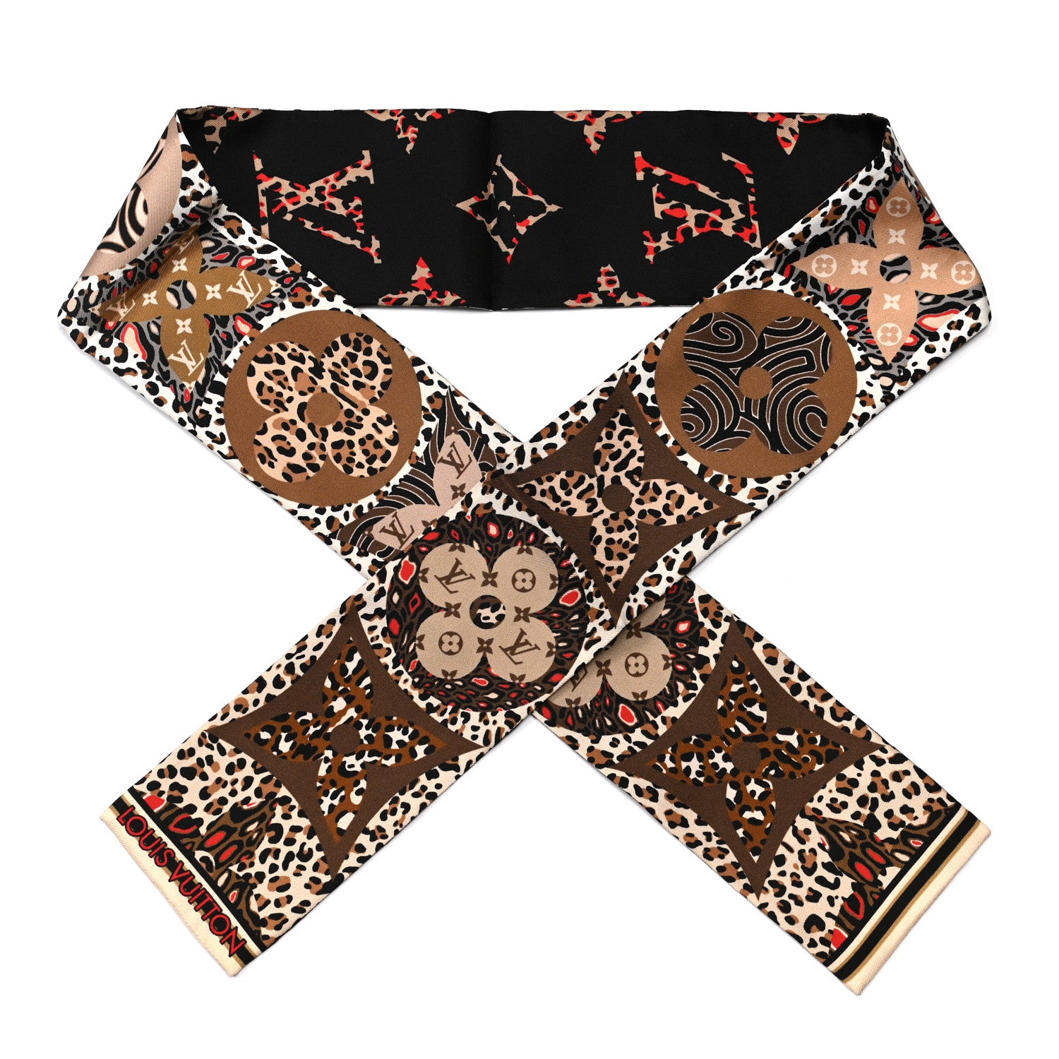 Louis Vuitton Silk Monogram Jungle Mania Bandeau Beige 1 of 3
