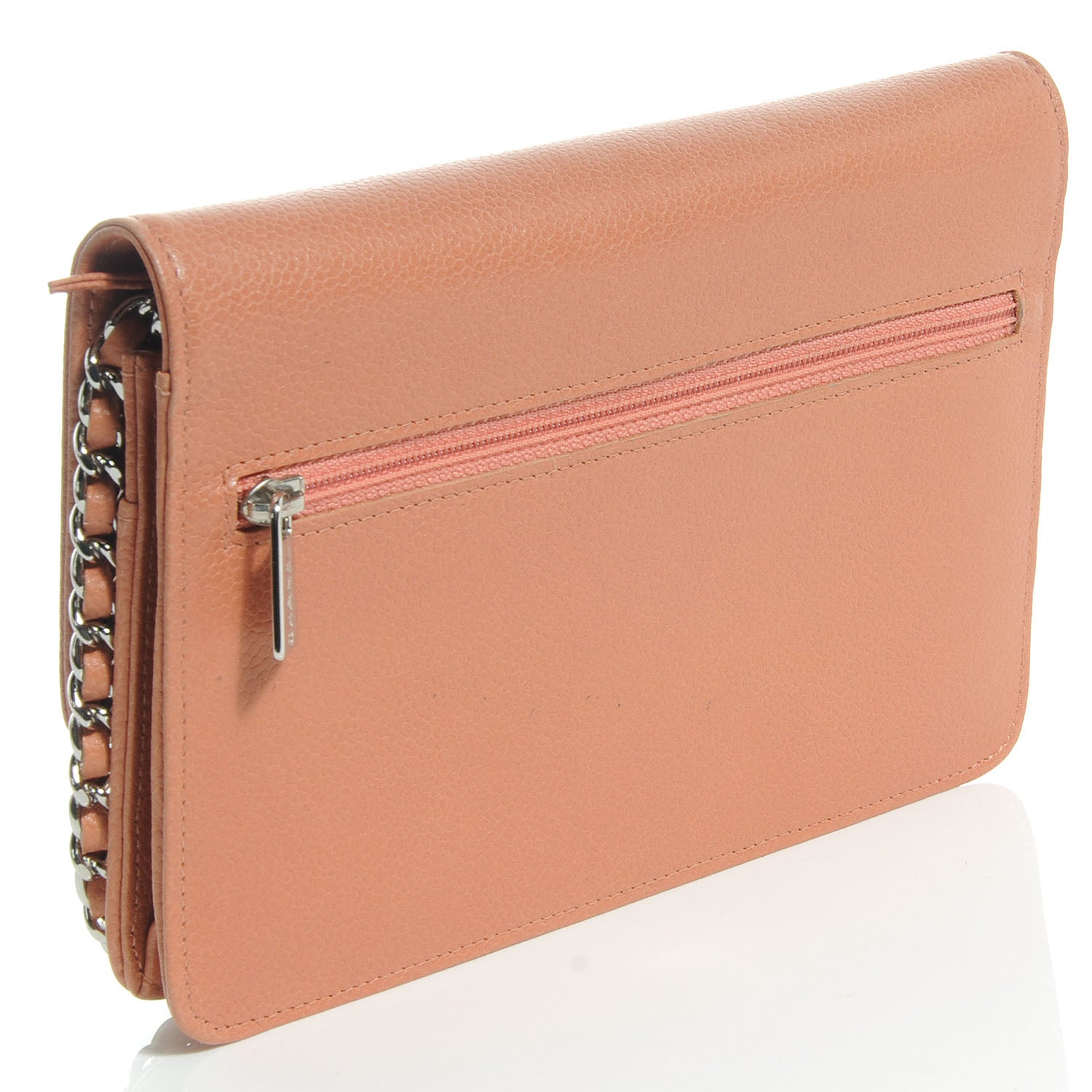 Chanel Caviar Wallet on Chain WOC Dark Beige 3 of 8