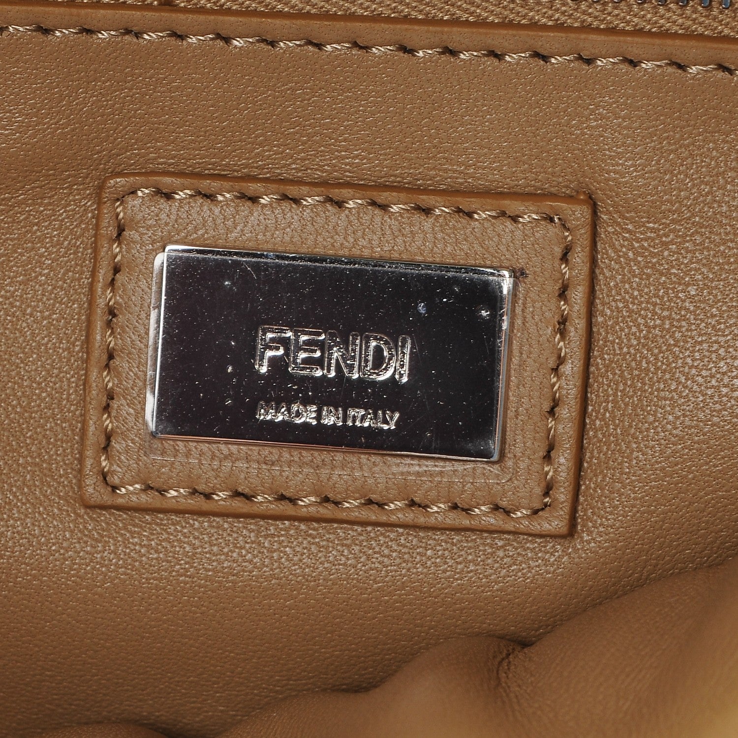 Fendi Nappa Colorblock Mini Peekaboo Iconic Satchel Blue Royal Papavero Cuoio 6 of 6