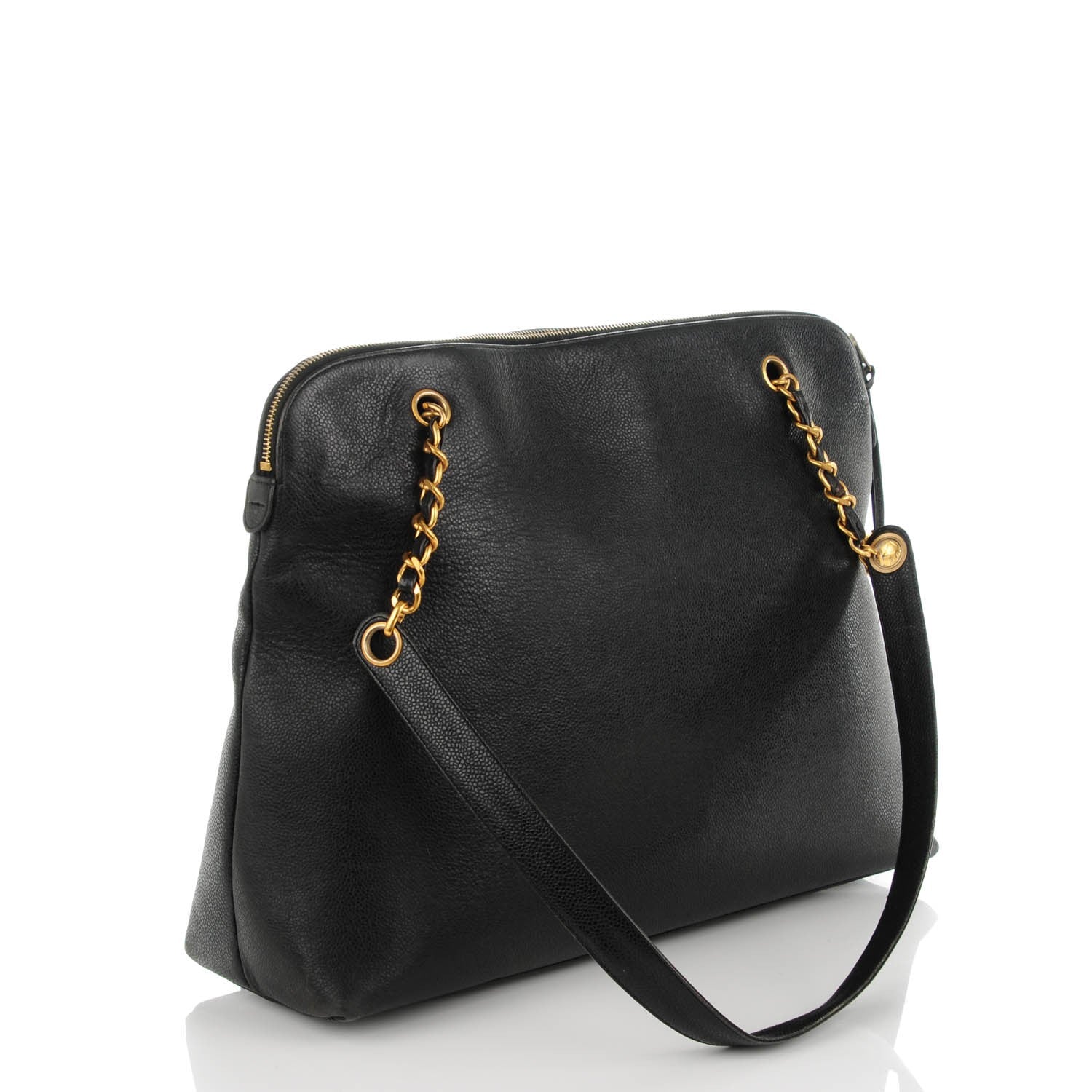 Chanel Caviar Large CC Shoulder Bag Black 3 of 7