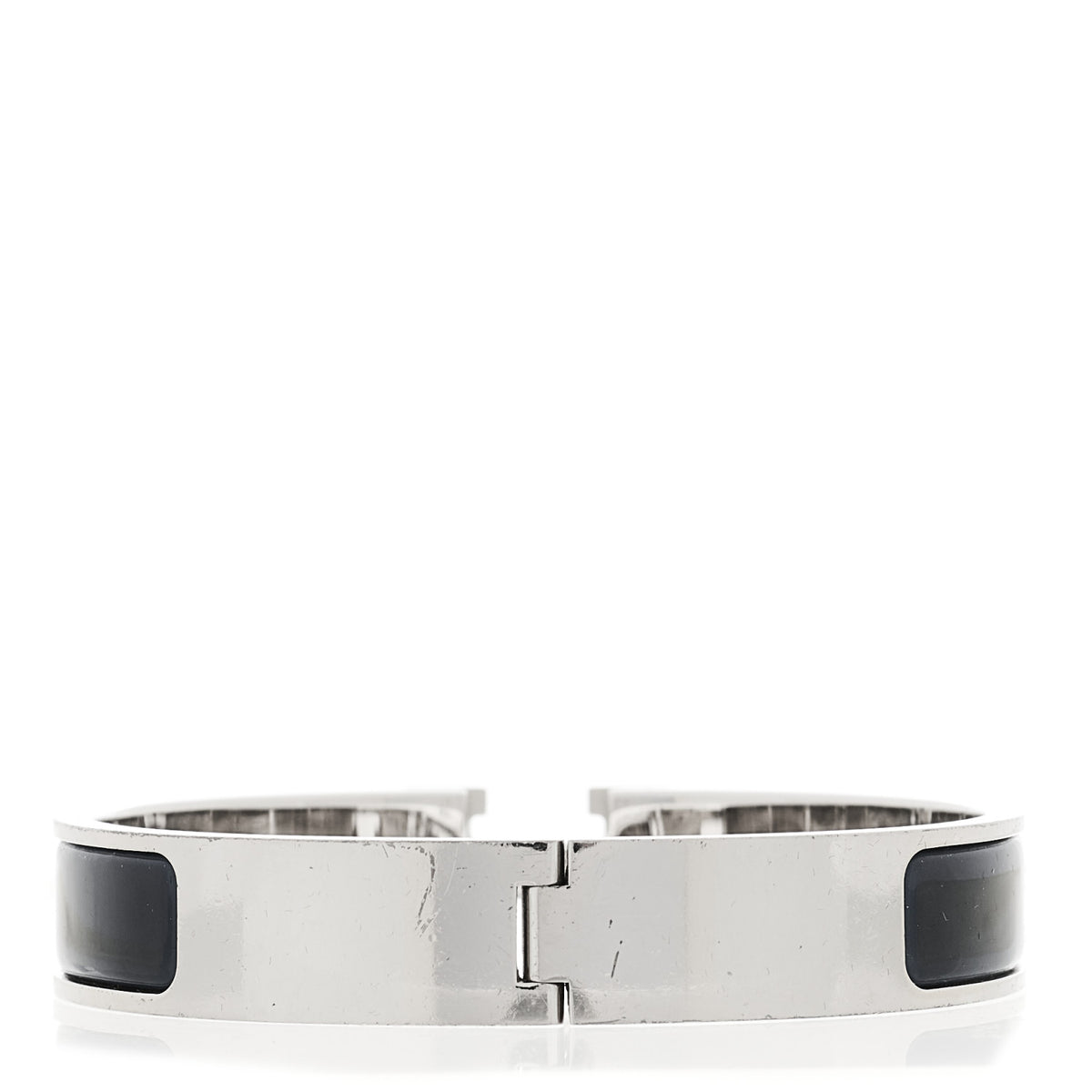 Narrow Enamel Clic Clac H Bracelet GM Bleu De Genes