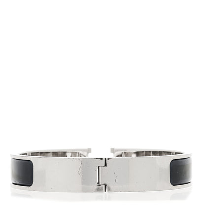 Hermes Narrow Enamel Clic Clac H Bracelet GM Bleu De Genes 3 of 4