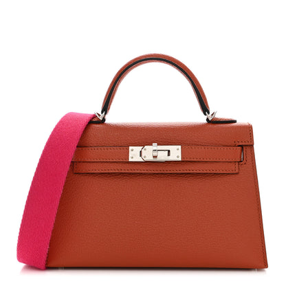 Hermes Chevre Mysore Mini Kelly Sellier 20 Cuivre Rose Mexico 1 of 11