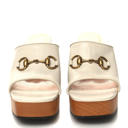 Gucci Granada Kid Houdan Platform Slide Sandals 36.5 Mystic White 2 of 8