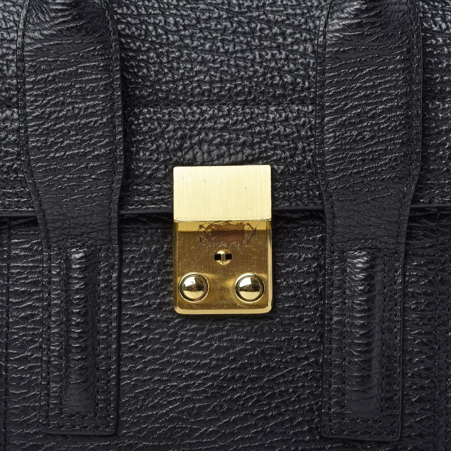 Textured Calfskin Mini Pashli Satchel Black