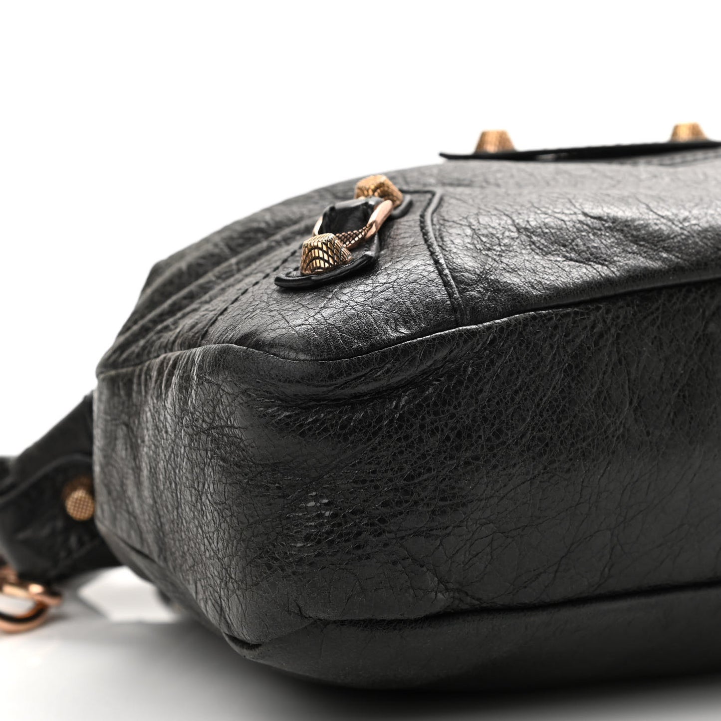 Agneau Giant 12 Rose Gold Hardware Town Black