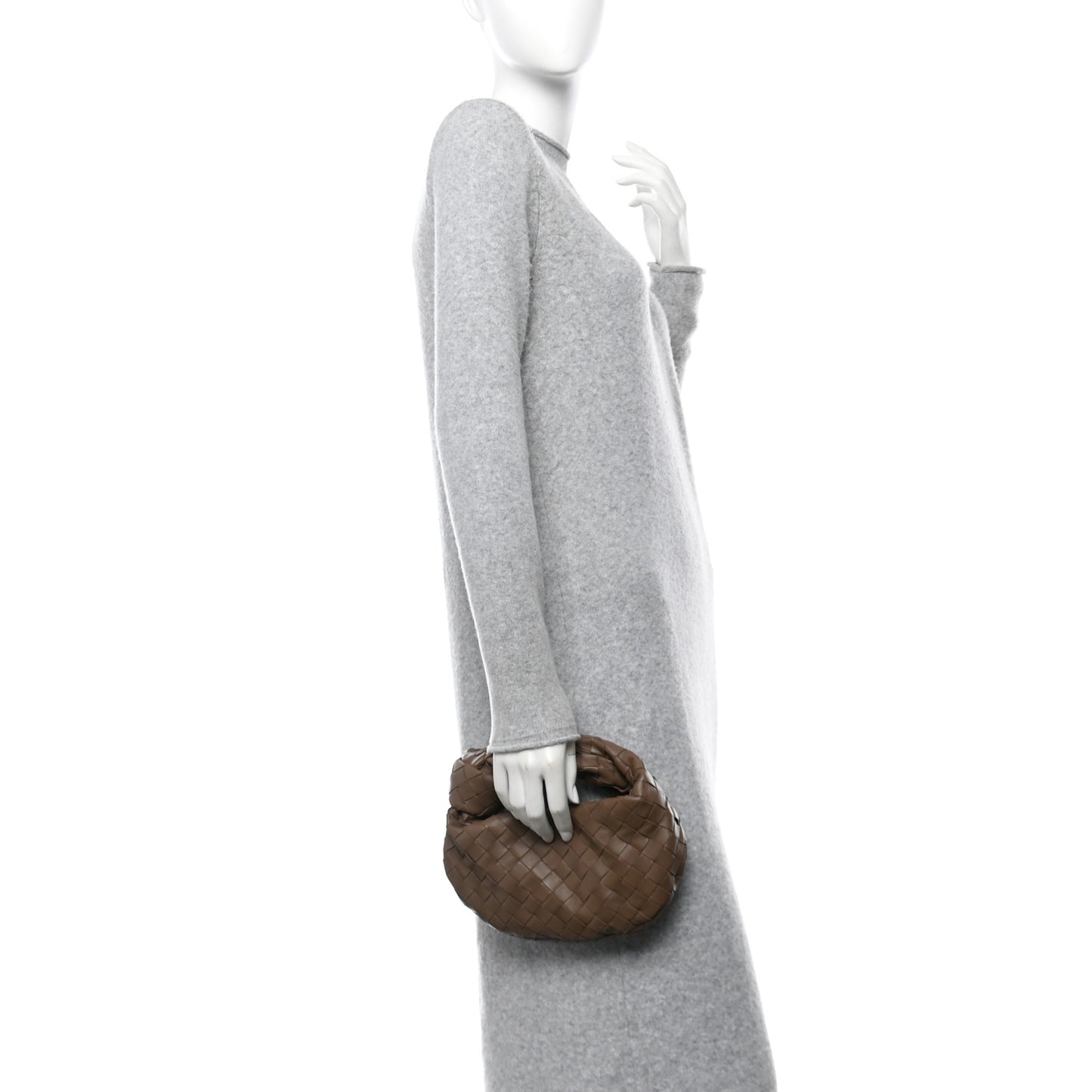 Nappa Intrecciato Mini Jodie Dark Taupe