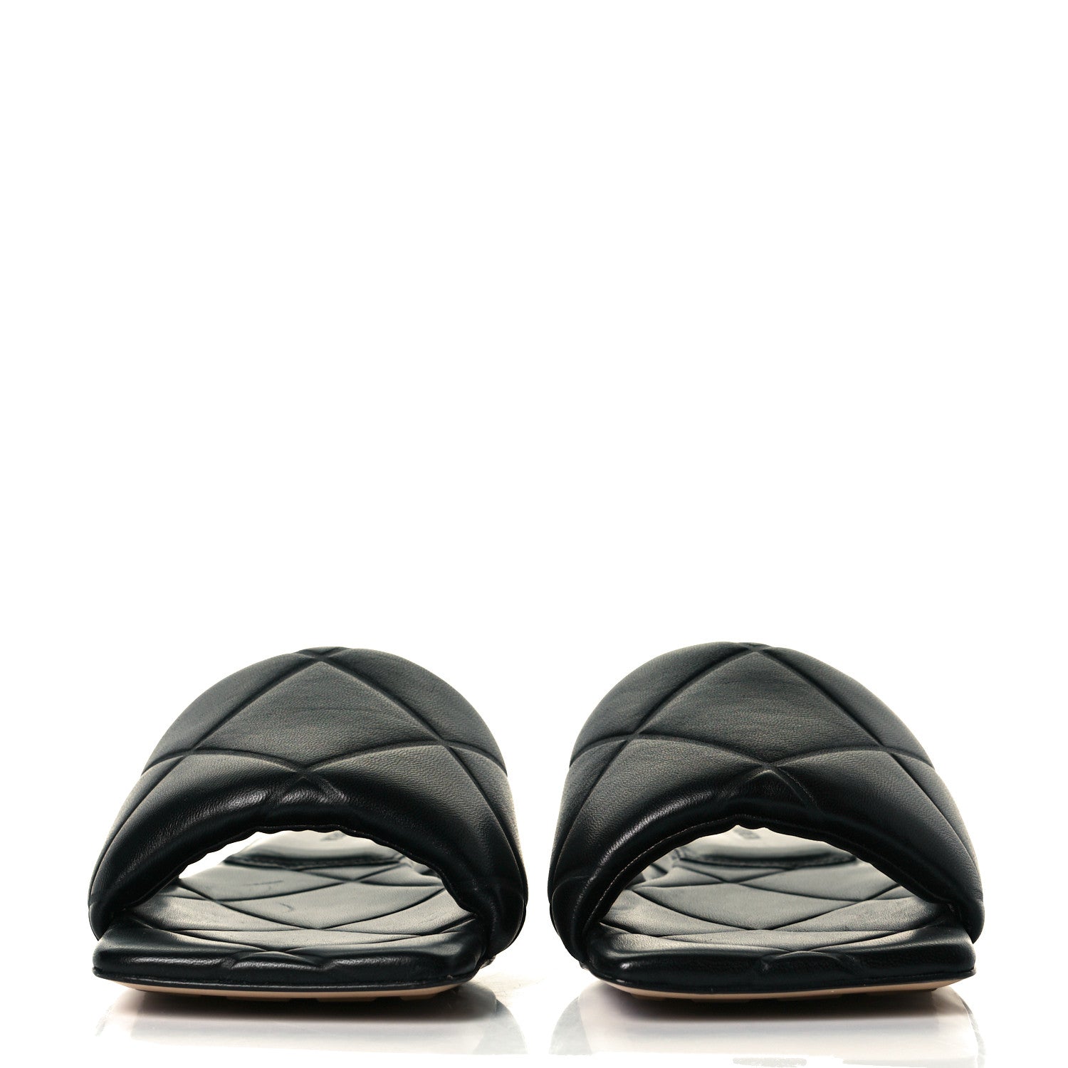 Bottega Veneta Nappa Quilted Rubber Lido Flat Sandals 37 Black 3 of 7