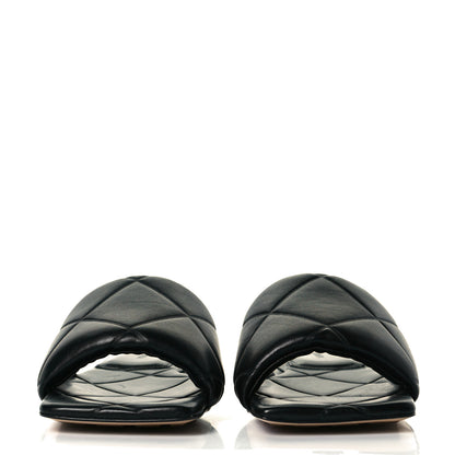 Bottega Veneta Nappa Quilted Rubber Lido Flat Sandals 37 Black 3 of 7