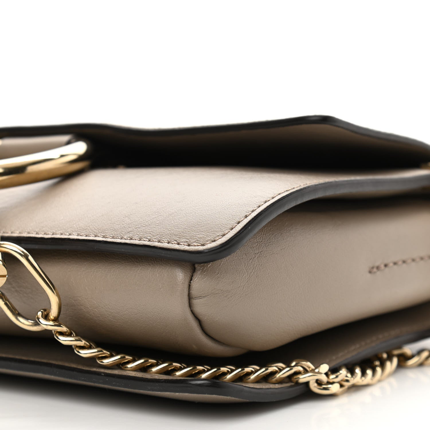 Chloe Suede Calfskin Small Faye Shoulder Bag Motty Grey 10 of 10