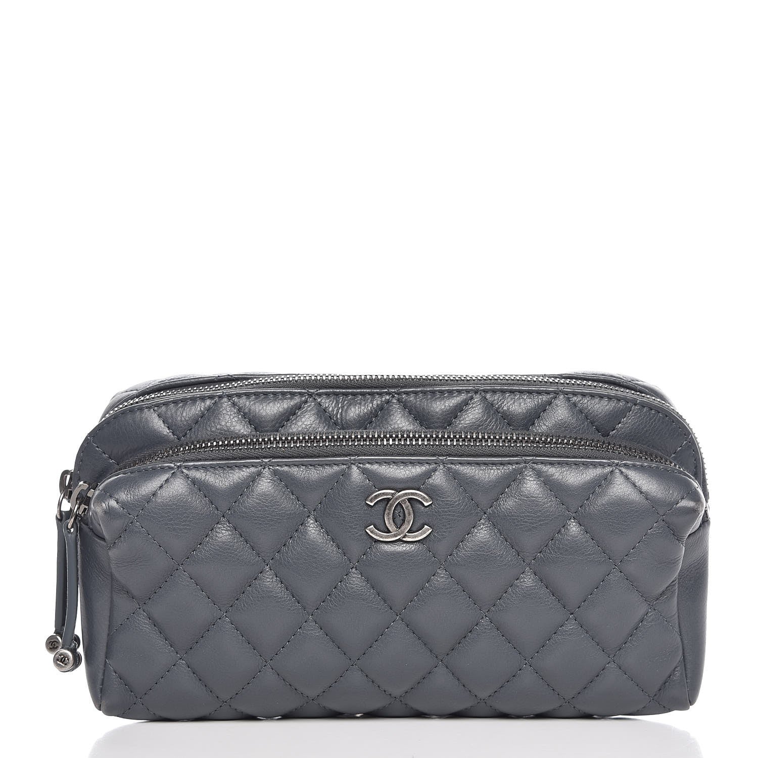 Chanel Calfskin Quilted Waist Bag Dark Gray 1 of 8