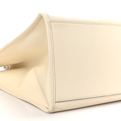 Fendi Vitello King Plexiglass Logo Embossed Large Fendi Sunshine Shopper Tote White Ice 8 of 10