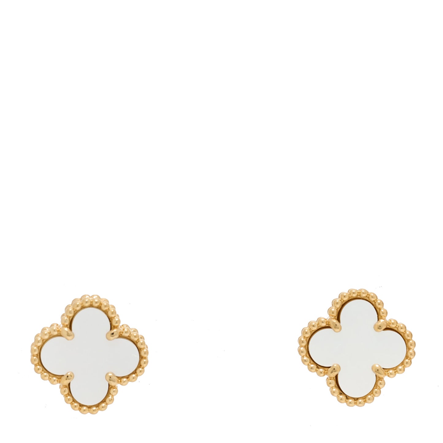 18K Yellow Gold Mother of Pearl Sweet Alhambra Earrings