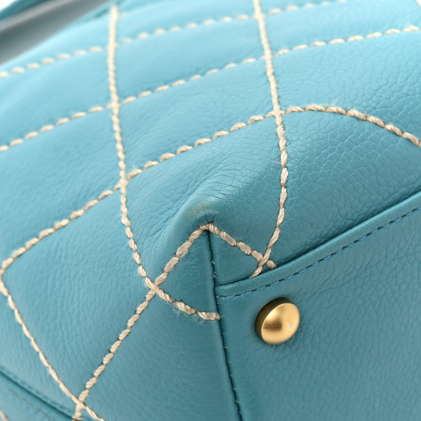 Calfskin Wild Stitch Surpique Hobo Blue