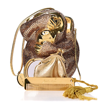 Judith Leiber Crystal See No Evil Monkey Minaudiere Clutch Bronze Gold 4 of 20