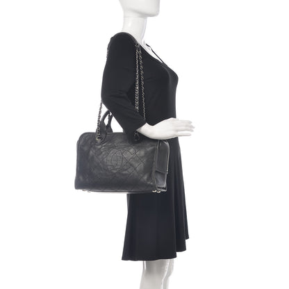 Chanel Caviar Quilted Deauville Bowling Bag Black 2 of 16