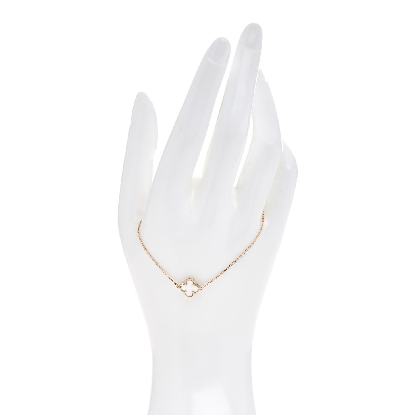 18K Yellow Gold Mother of Pearl Sweet Alhambra Bracelet