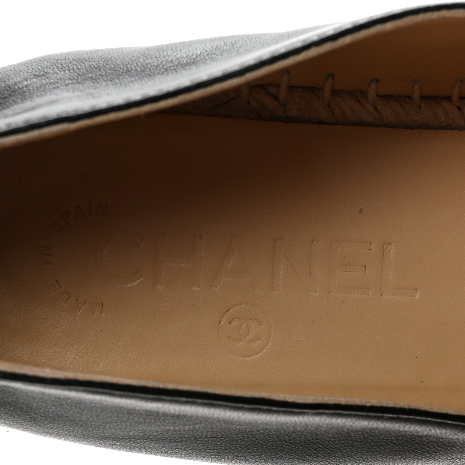 Chanel Lambskin CC Espadrilles 38 Black 8 of 9
