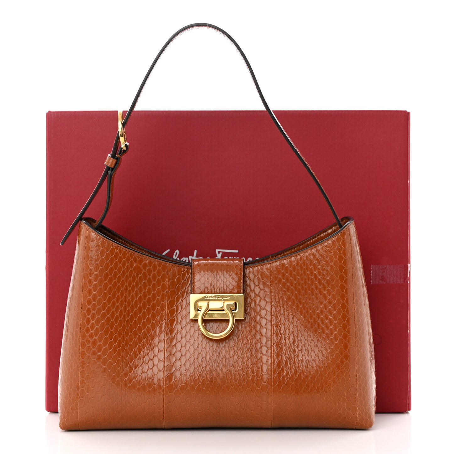 Snakeskin Trifolio Shoulder Bag Sella