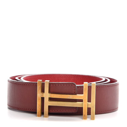 Hermes Swift Epsom 32mm Au Carre H Belt 90 Rouge H Rouge Casaque 1 of 7