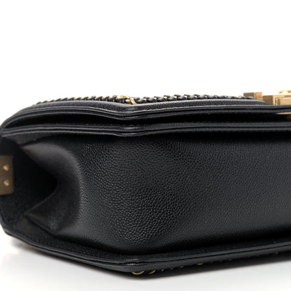 Chanel Caviar Quilted Medium Chain Around Boy Flap Black 8 of 9