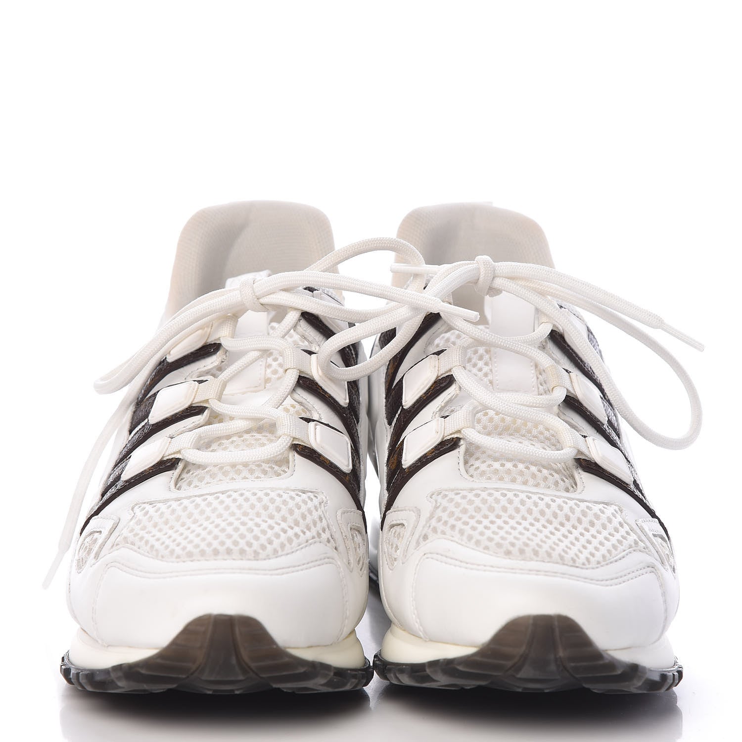 Louis Vuitton Calfskin Monogram Run Away Sneakers 38 White 2 of 14